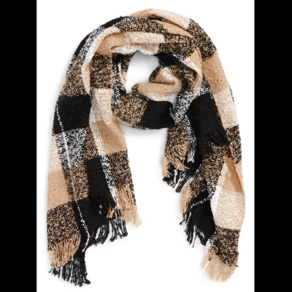 BP Marbled Plaid Scarf